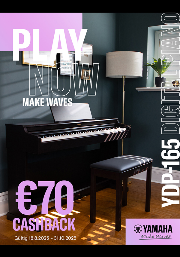 Musikalischer Spätsommer mit Yamaha Play Now: Jetzt Cashback sichern